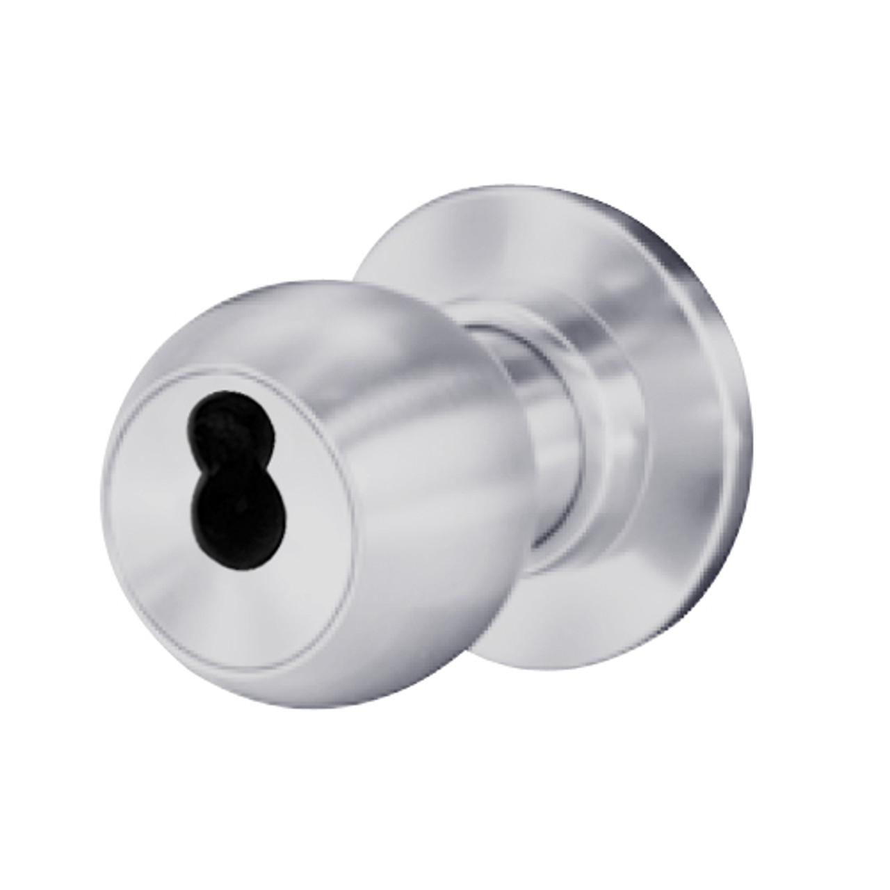 8K37S4CS3626 Best 8K Series Communicating Heavy Duty Cylindrical Knob Locks with Round Style in Satin Chrome