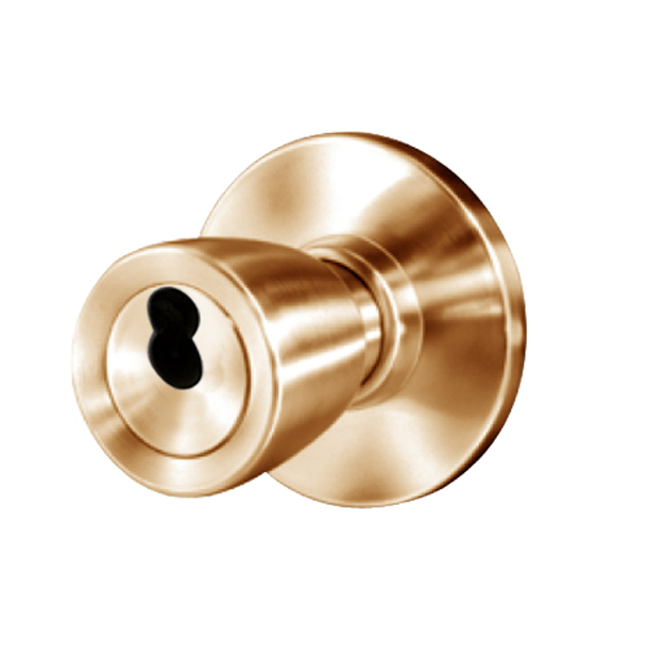 8K57S6AS3611 Best 8K Series Communicating Heavy Duty Cylindrical Knob Locks with Tulip Style in Bright Bronze