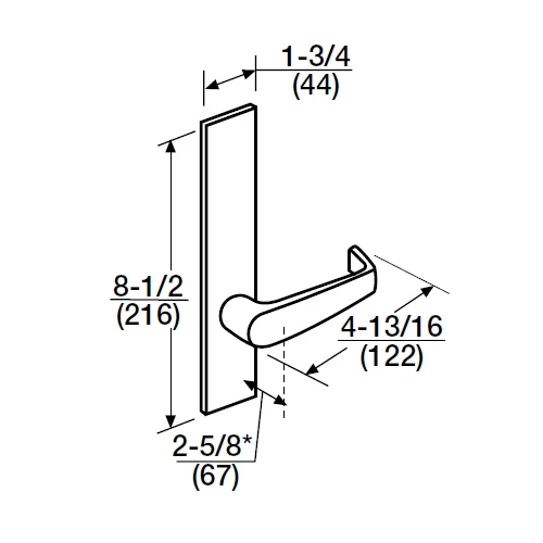 ML2030-NSR-612-M31 Corbin Russwin ML2000 Series Mortise Privacy Locksets with Newport Lever in Satin Bronze
