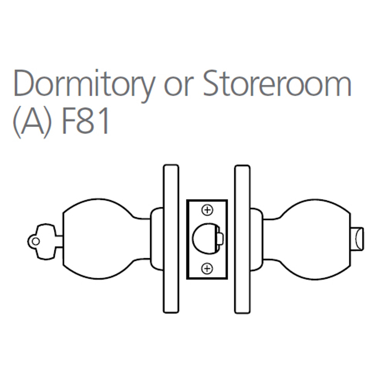 8K47A6CSTK613 Best 8K Series Dormitory/Storeroom Heavy Duty Cylindrical Knob Locks with Tulip Style in Oil Rubbed Bronze