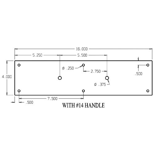 7114-630 Don Jo Pull Plates with 3/4" Round Pulls and 5-1/2" center to center length