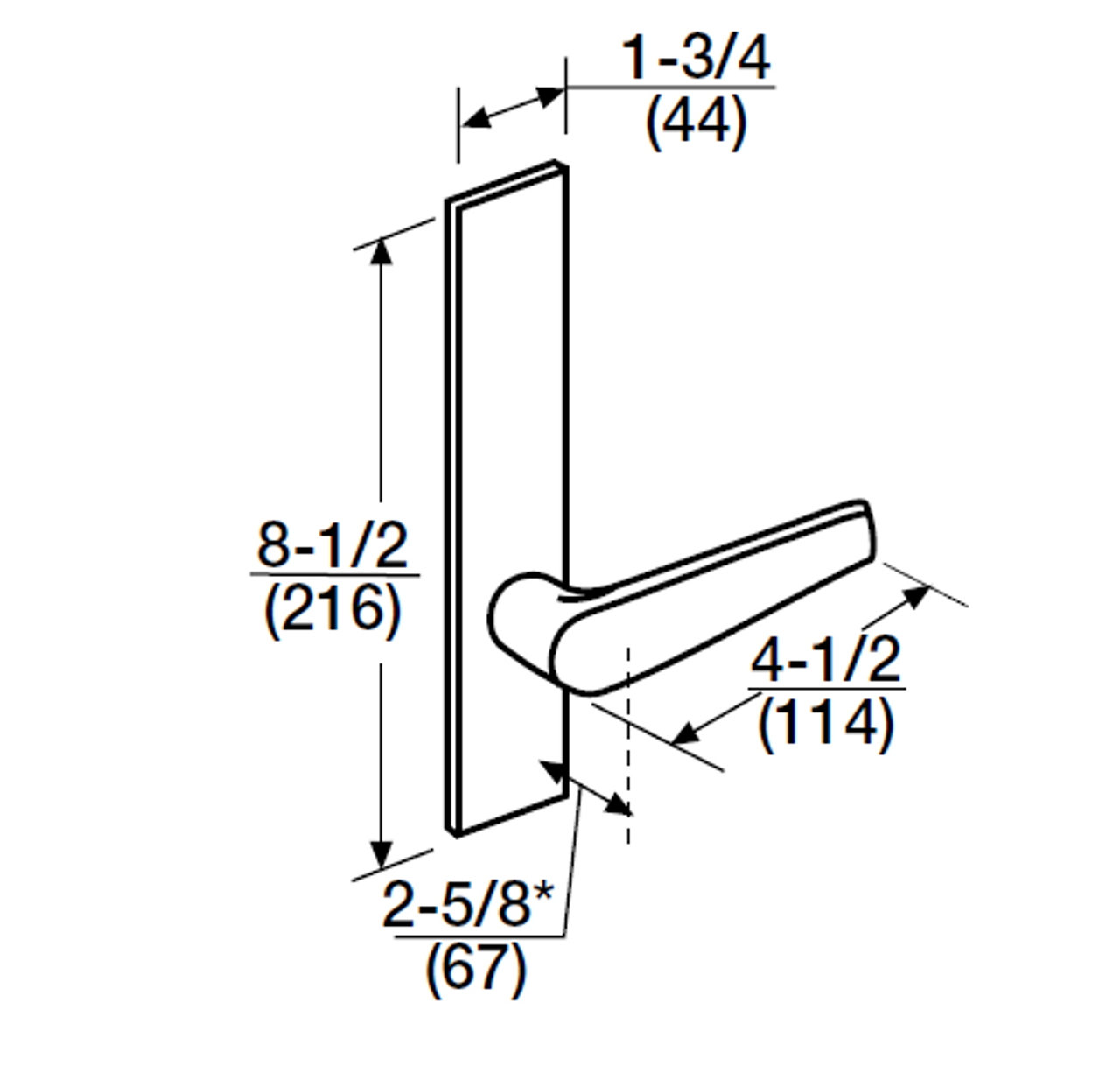 ML2010-ASR-619 Corbin Russwin ML2000 Series Mortise Passage Locksets with Armstrong Lever in Satin Nickel