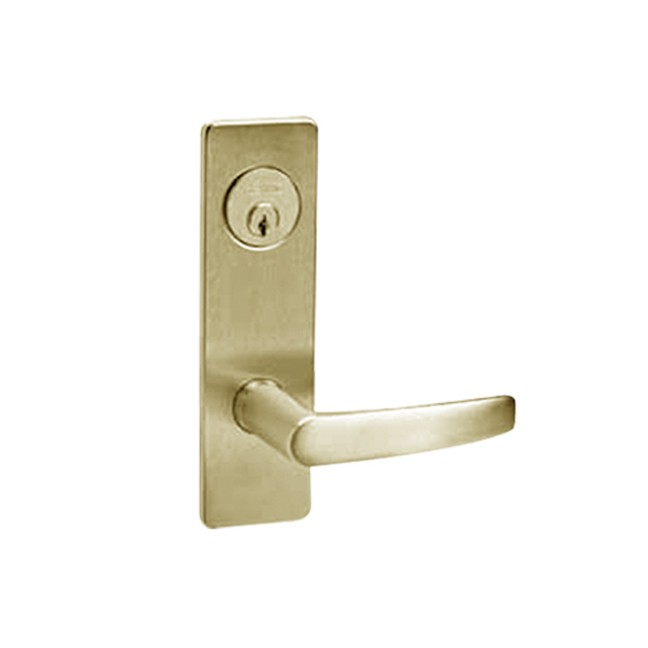 ML2052-ASR-606 Corbin Russwin ML2000 Series Mortise Classroom Intruder Locksets with Armstrong Lever in Satin Brass