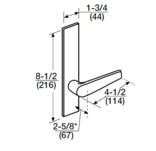 ML2010-ASR-629-M31 Corbin Russwin ML2000 Series Mortise Passage Trim Pack with Armstrong Lever in Bright Stainless Steel