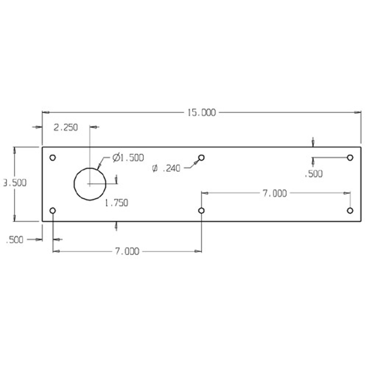 CFD70-629 Don Jo Push Plates with Holes