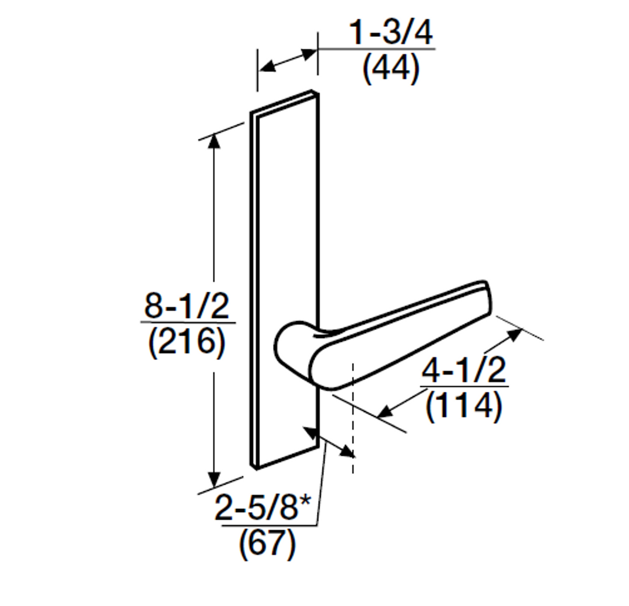 ML2042-ASR-612-M31 Corbin Russwin ML2000 Series Mortise Entrance Trim Pack with Armstrong Lever in Satin Bronze