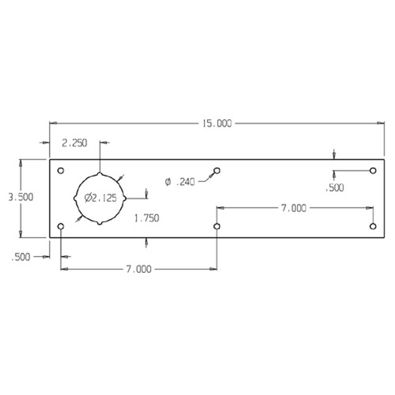 CFK70-629 Don Jo Push Plates with Holes