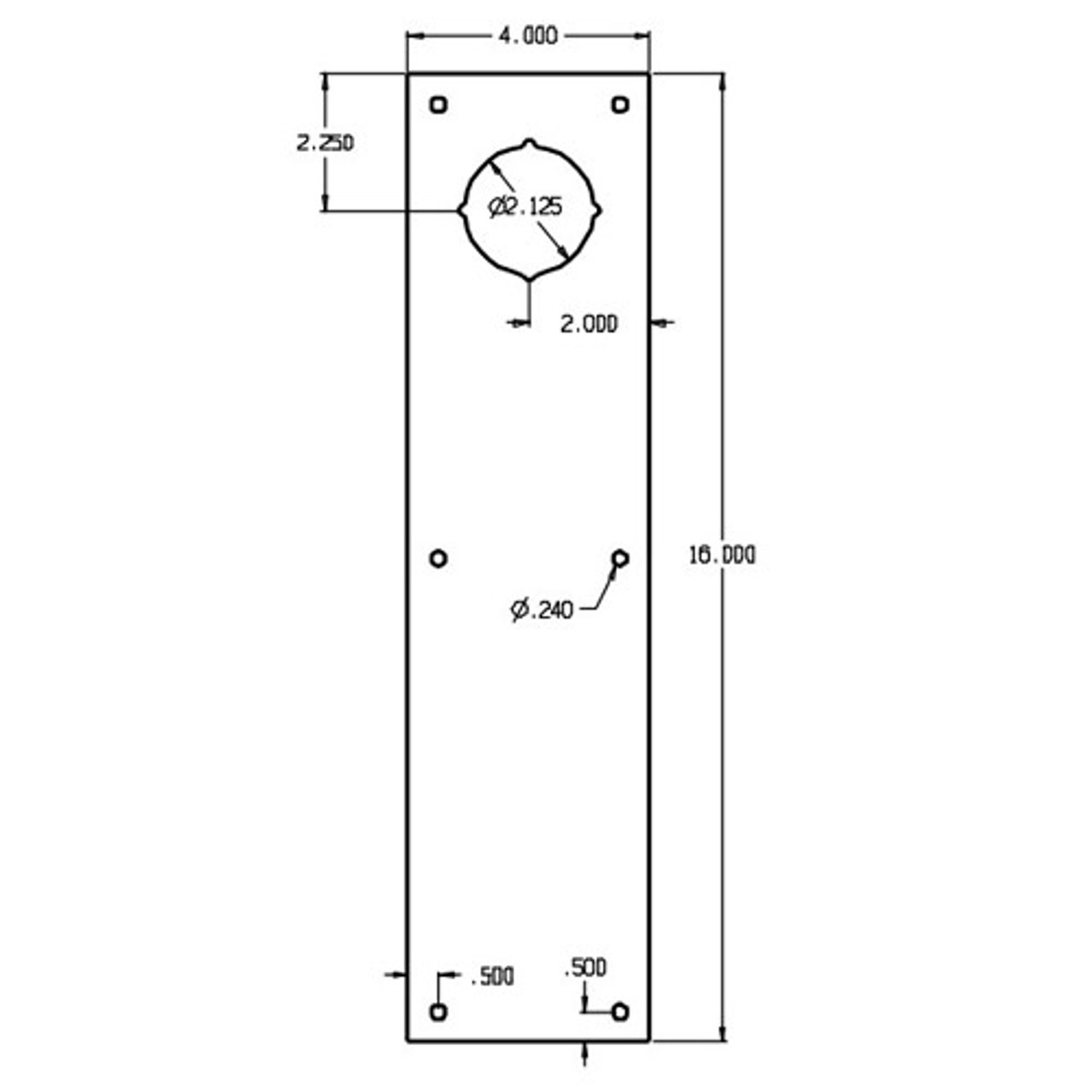 CFK71-630 Don Jo Push Plates with Holes