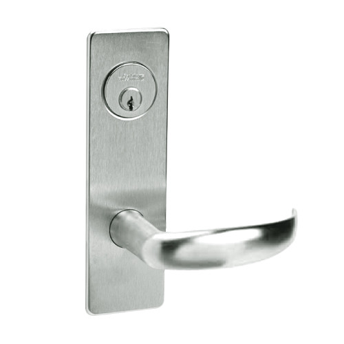 ML2056-PSR-618 Corbin Russwin ML2000 Series Mortise Classroom Locksets with Princeton Lever in Bright Nickel