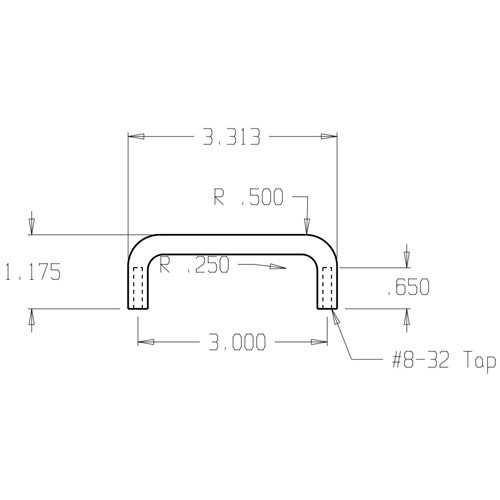 62-625 Don Jo Wire Pull with 3" center to center length