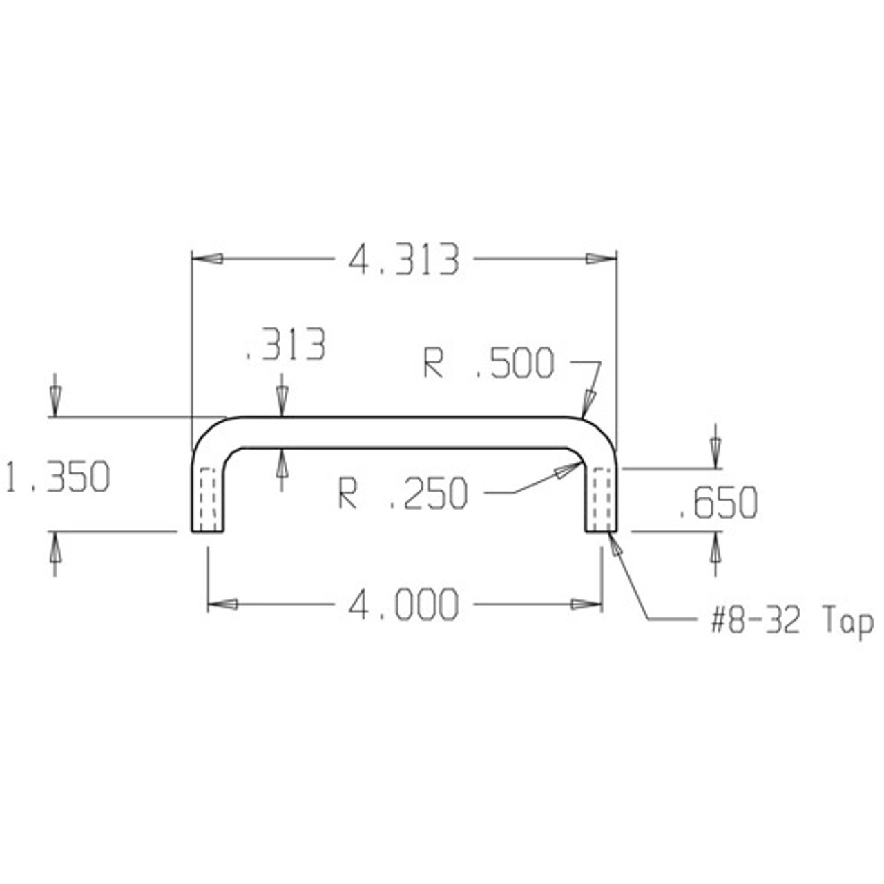 66-605 Don Jo Wire Pull with 4" center to center length