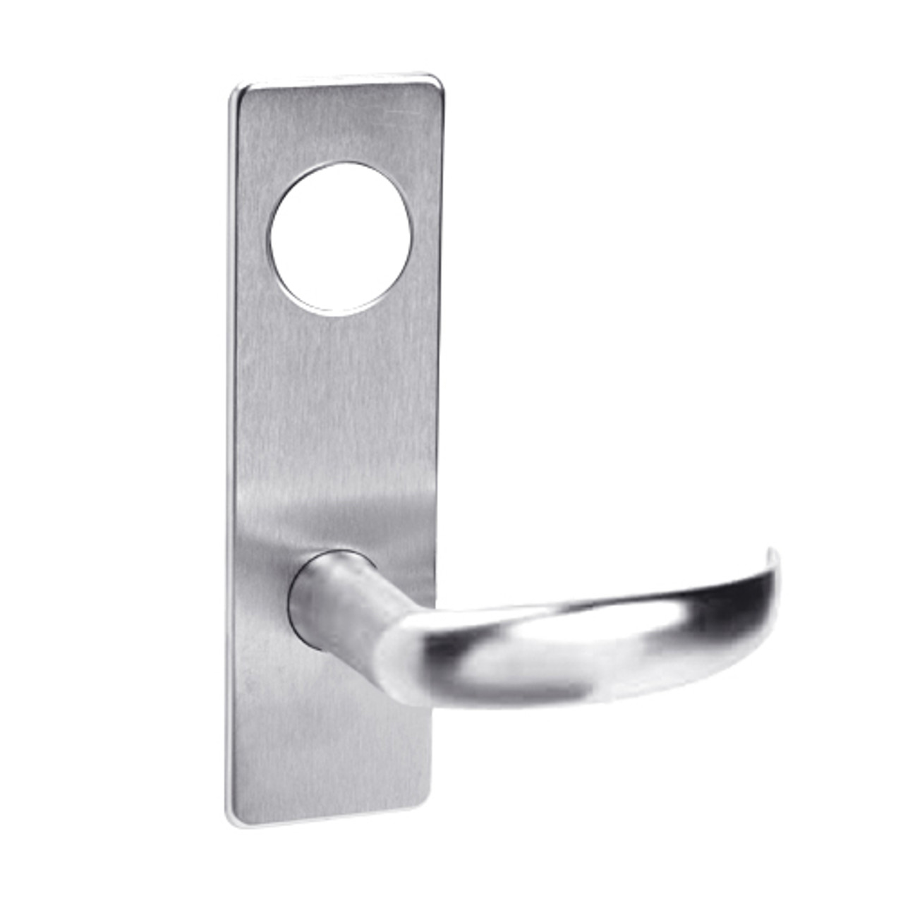 ML2042-PSR-629-CL6 Corbin Russwin ML2000 Series IC 6-Pin Less Core Mortise Entrance Locksets with Princeton Lever in Bright Stainless Steel