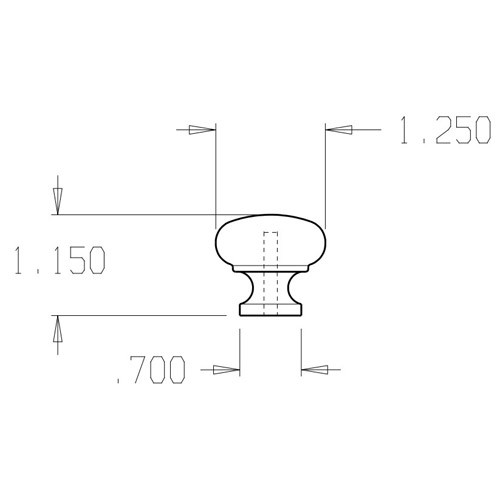 54-605 Don Jo 1-1/4" (inches) Cabinet Knob