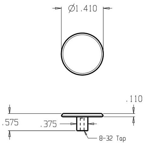120-620 Don Jo 1 1/2" (inches) Cabinet Knob