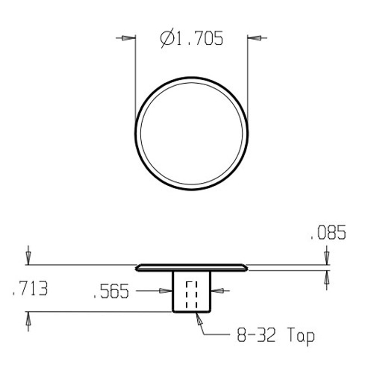 121-605 Don Jo 1 3/4" (inches) Cabinet Knob