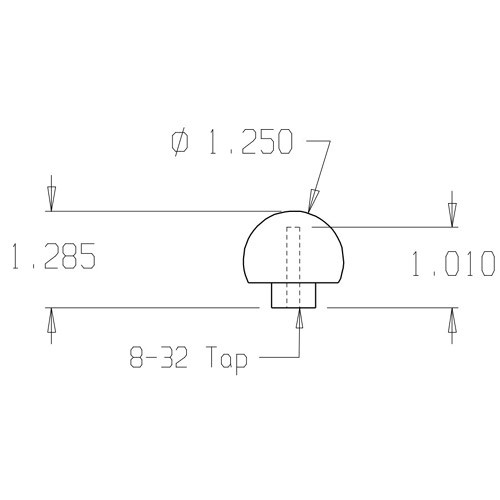 58-626 Don Jo 1 1/4" (inches) Cabinet Knob
