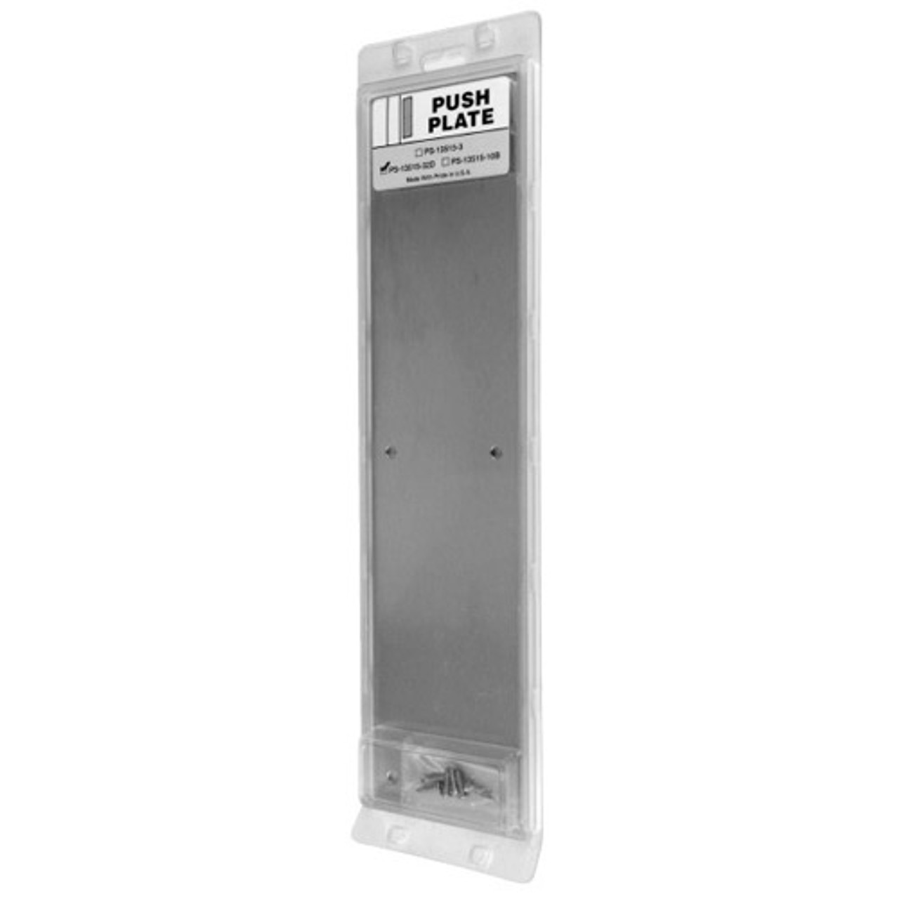 PS-13515-630 Don Jo Push Plate in Satin Stainless Steel Finish