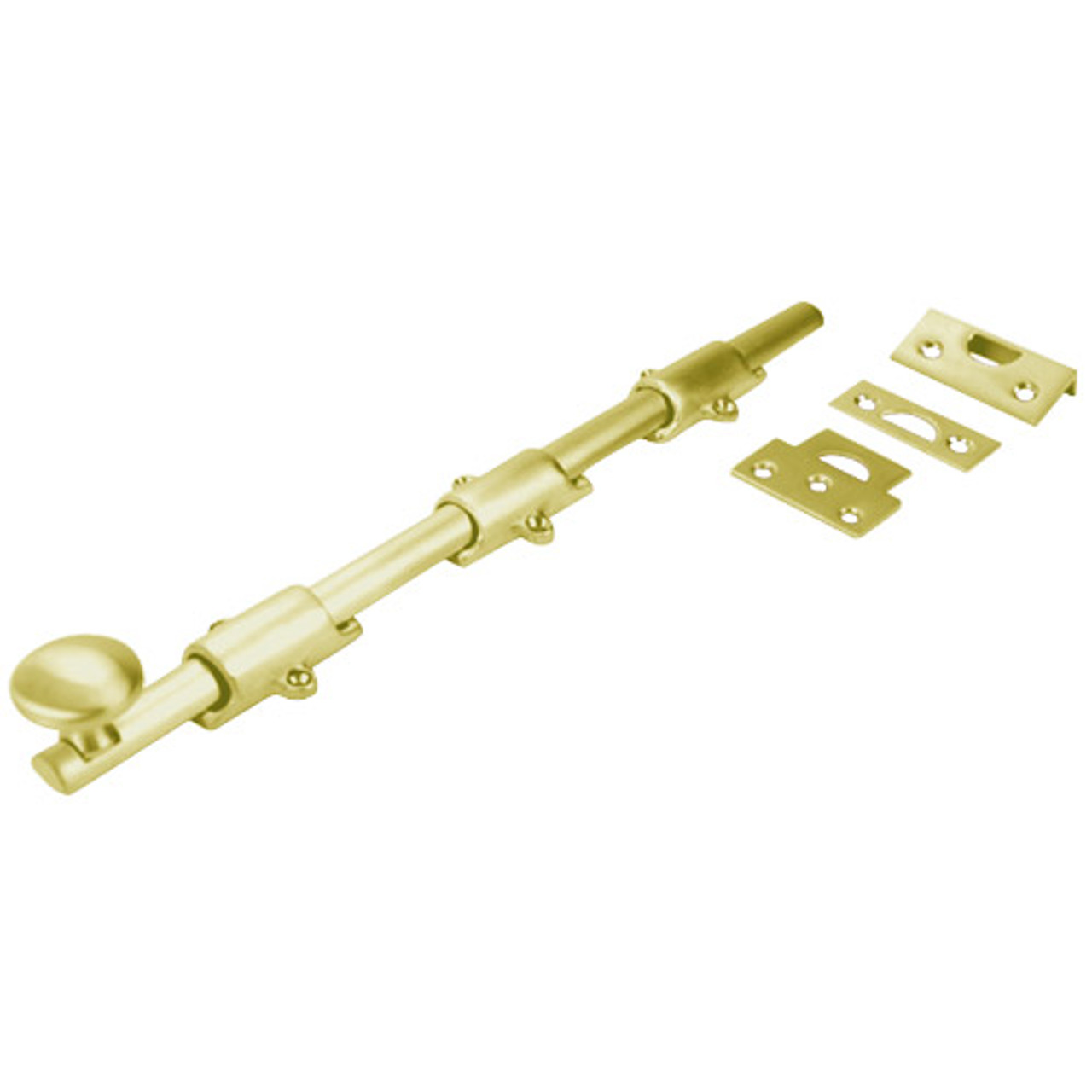 1638-605 Don Jo Dutch Door Bolt in Bright Brass Finish