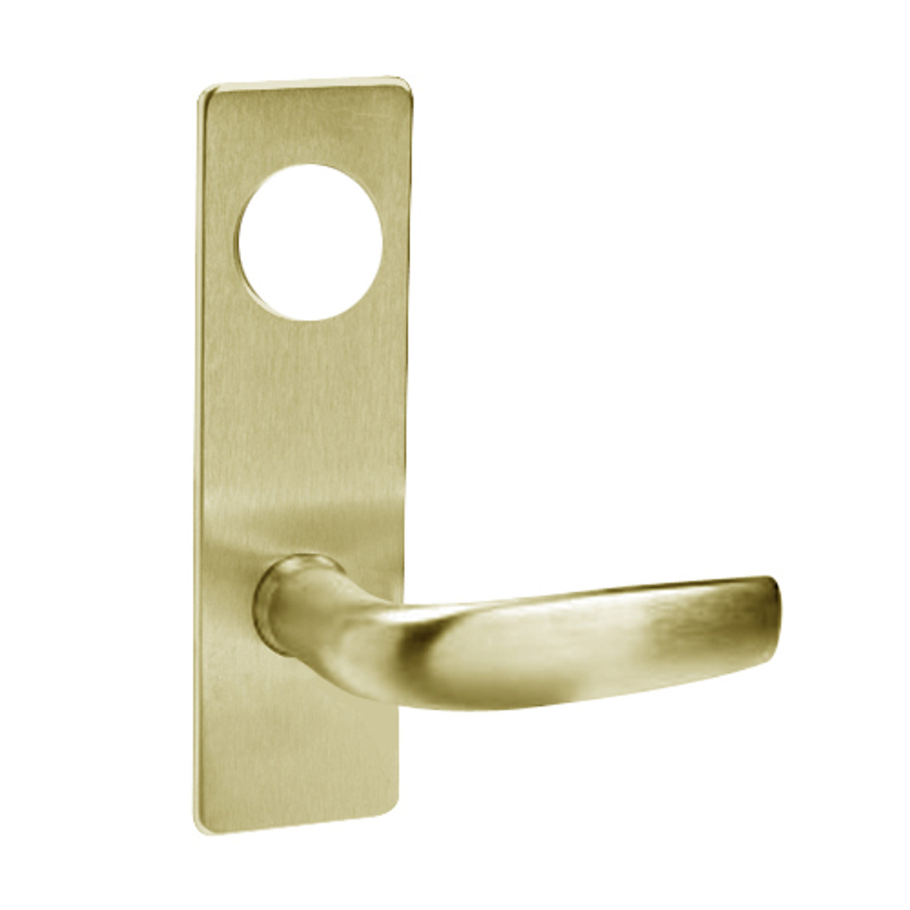 ML2051-CSR-606-CL7 Corbin Russwin ML2000 Series IC 7-Pin Less Core Mortise Office Locksets with Citation Lever in Satin Brass