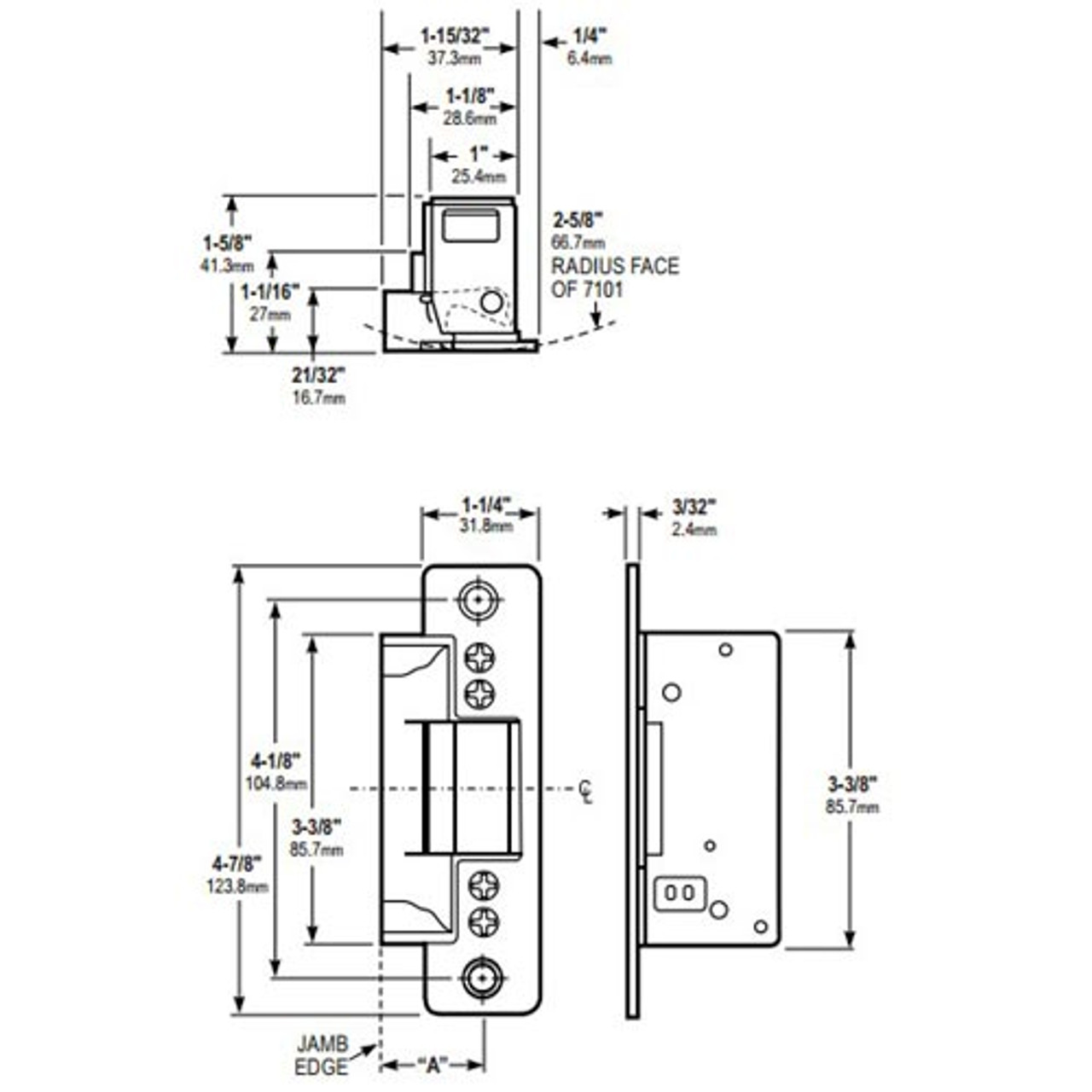 7100-310-626 Adams Rite Electric Strike