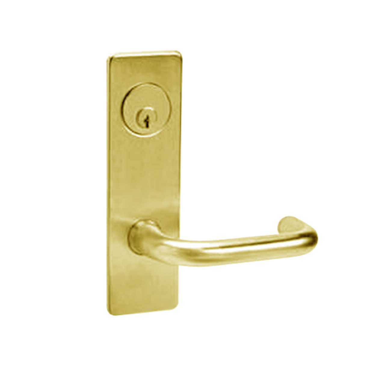 ML2003-LSR-605 Corbin Russwin ML2000 Series Mortise Classroom Locksets with Lustra Lever in Bright Brass