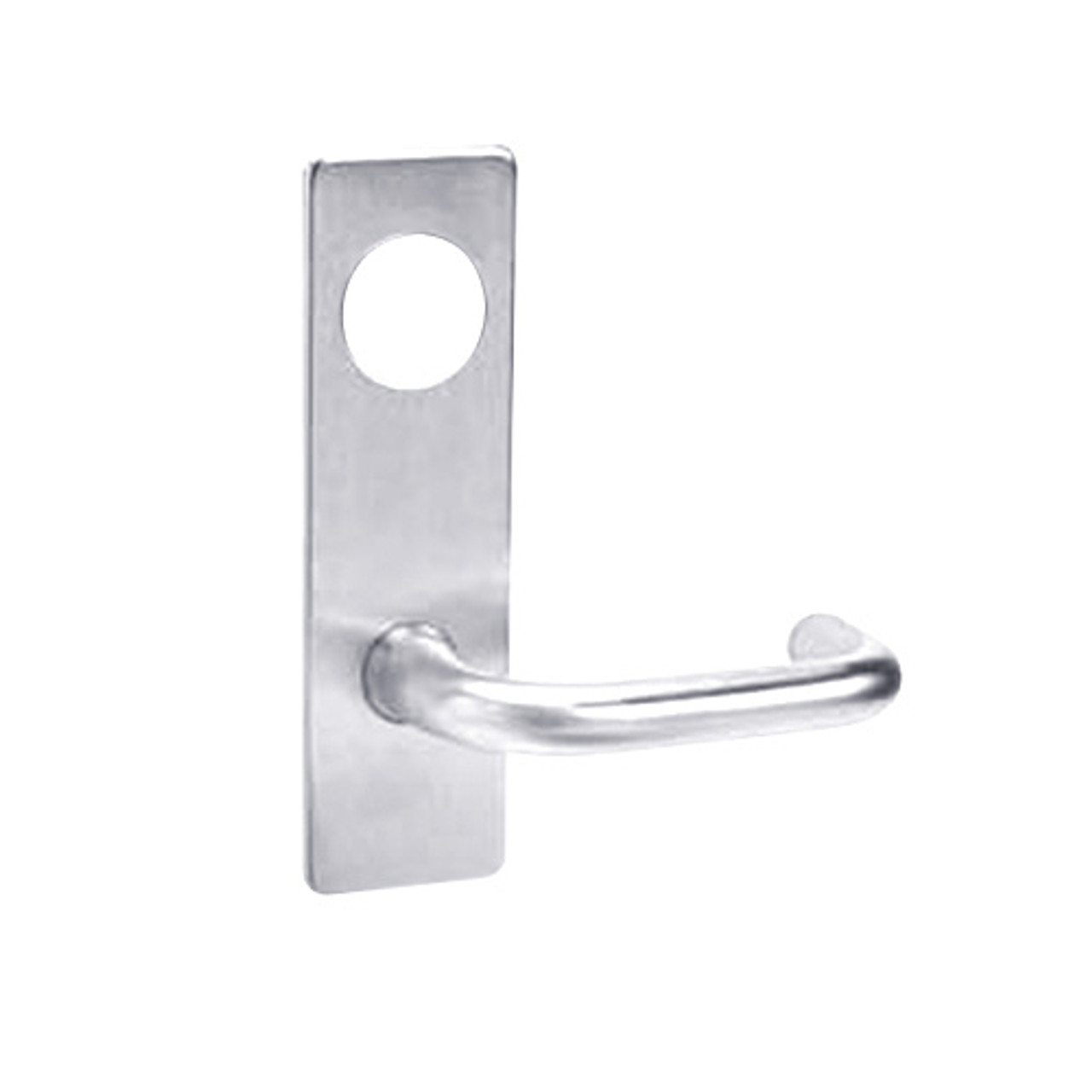 ML2058-LSR-625-CL6 Corbin Russwin ML2000 Series IC 6-Pin Less Core Mortise Entrance Holdback Locksets with Lustra Lever in Bright Chrome