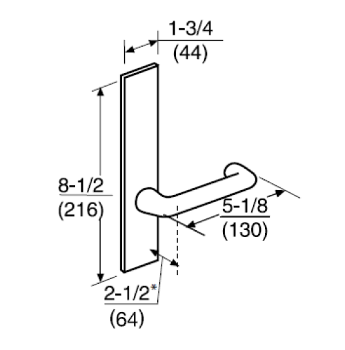 ML2053-LWR-625-M31 Corbin Russwin ML2000 Series Mortise Entrance Trim Pack with Lustra Lever in Bright Chrome
