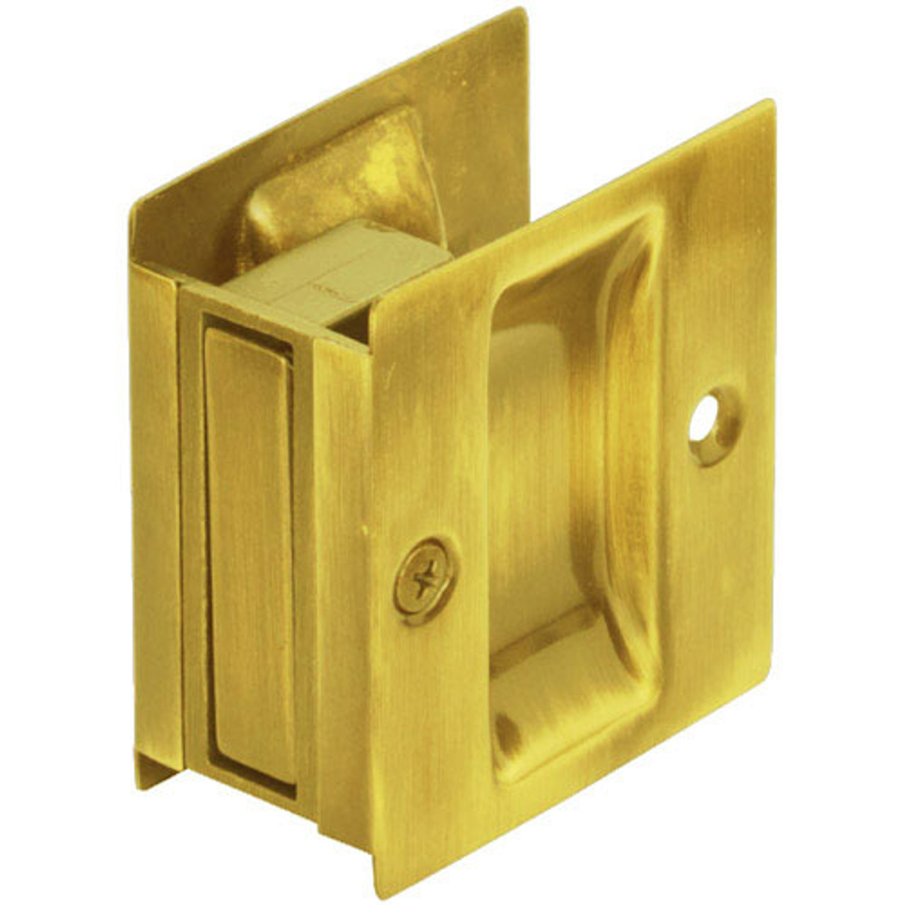 PDL-100-605 Don Jo Pocket Door Lock in Bright Brass Finish