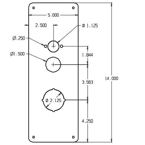 RP-15-630 Don Jo Remodeler Plate Dimensional View