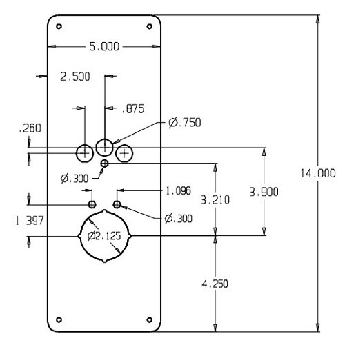 RP-18-605 Don Jo Remodeler Plate Dimensional View