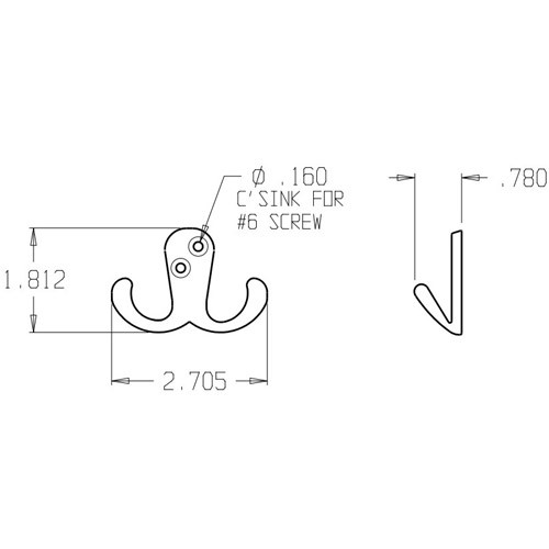 302-613 Don Jo Coat Hook