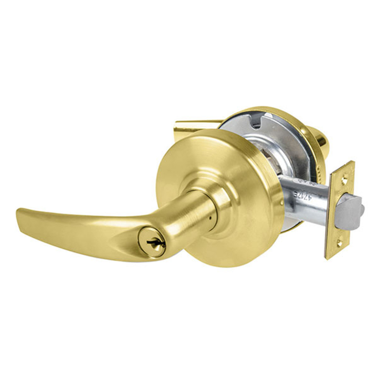 ALX50PD-ATH-606 Schlage Athens Cylindrical Lock in Satin Brass