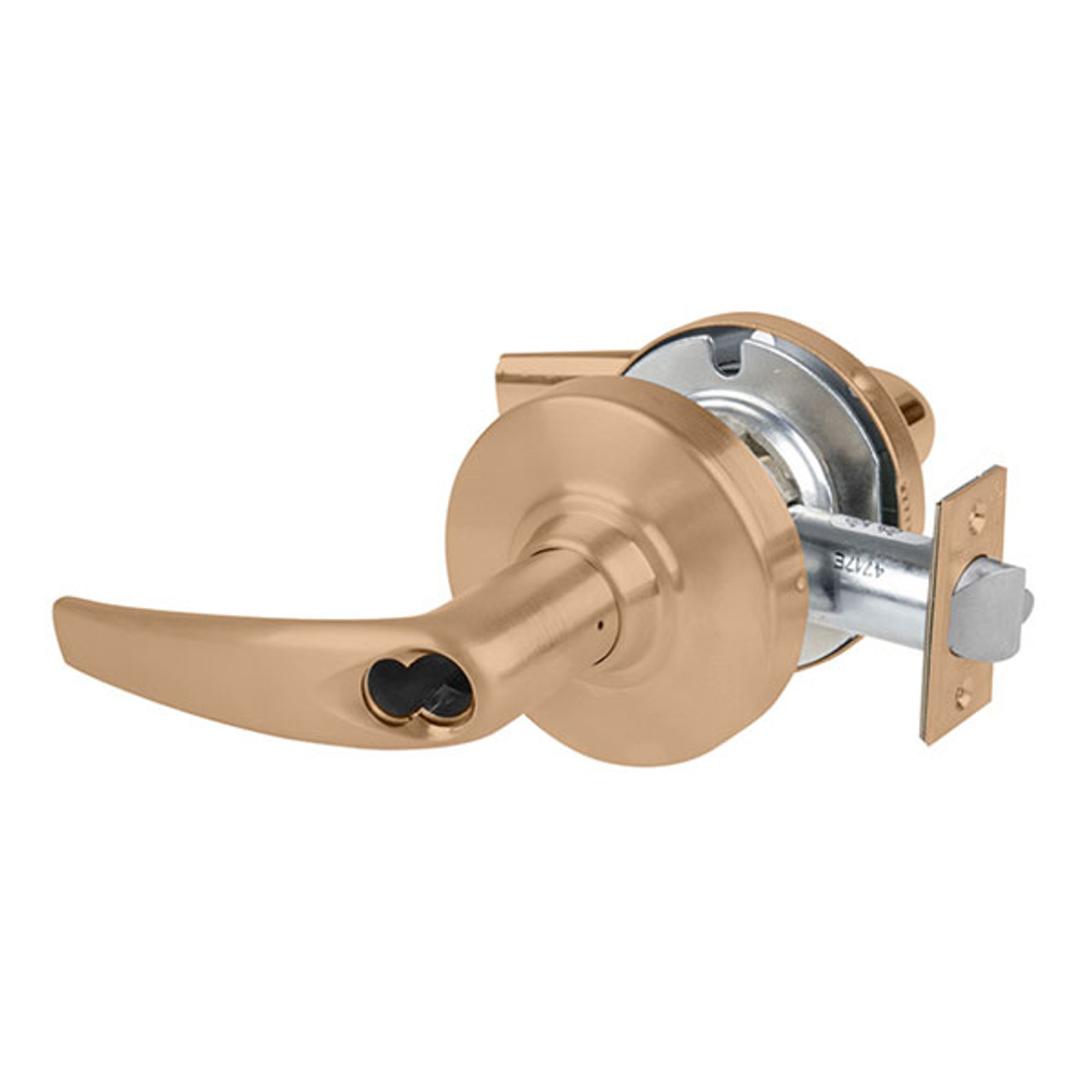 ALX50J-ATH-612 Schlage Athens Cylindrical Lock Prepped for FSIC in Satin Bronze