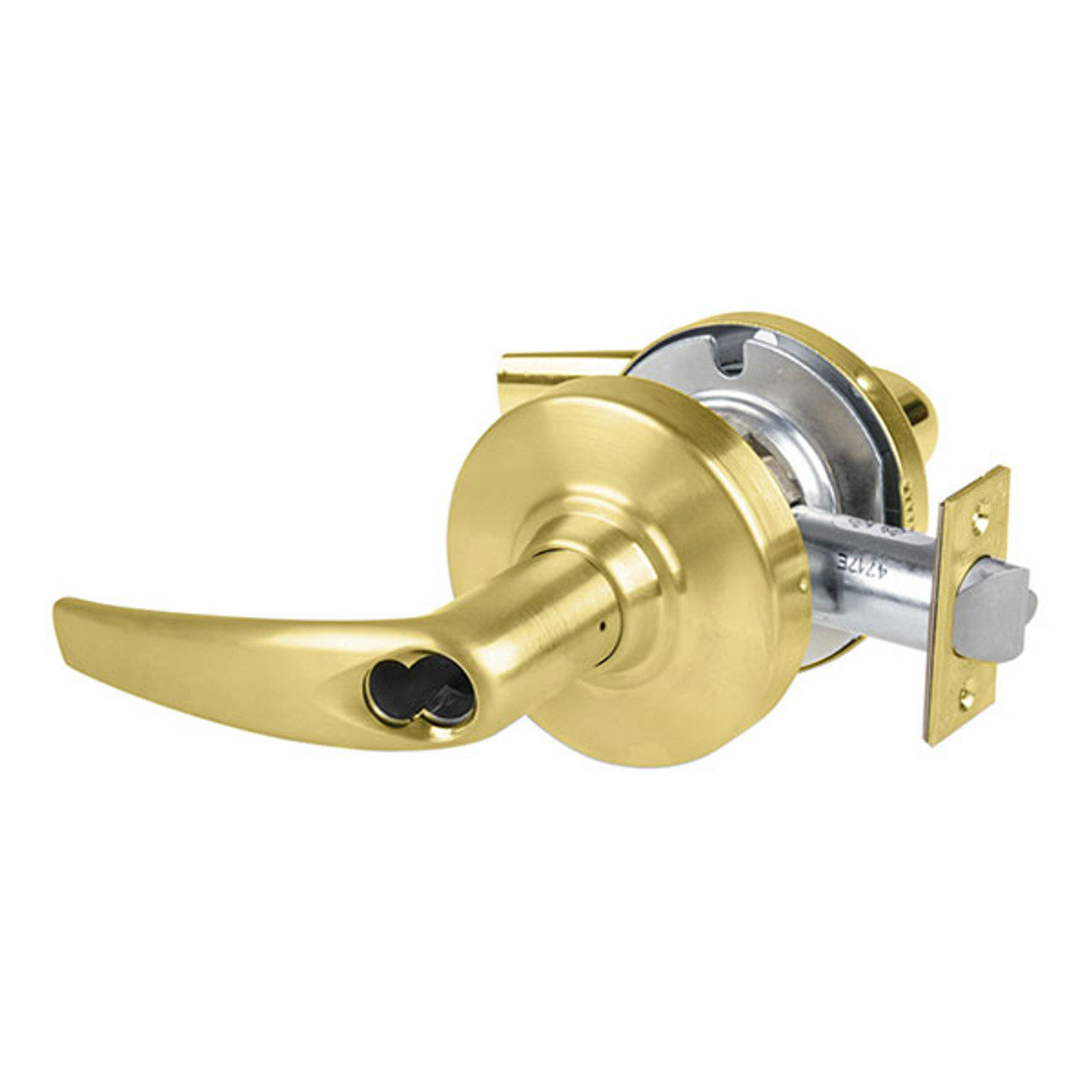 ALX53J-ATH-606 Schlage Athens Cylindrical Lock Prepped for FSIC in Satin Brass