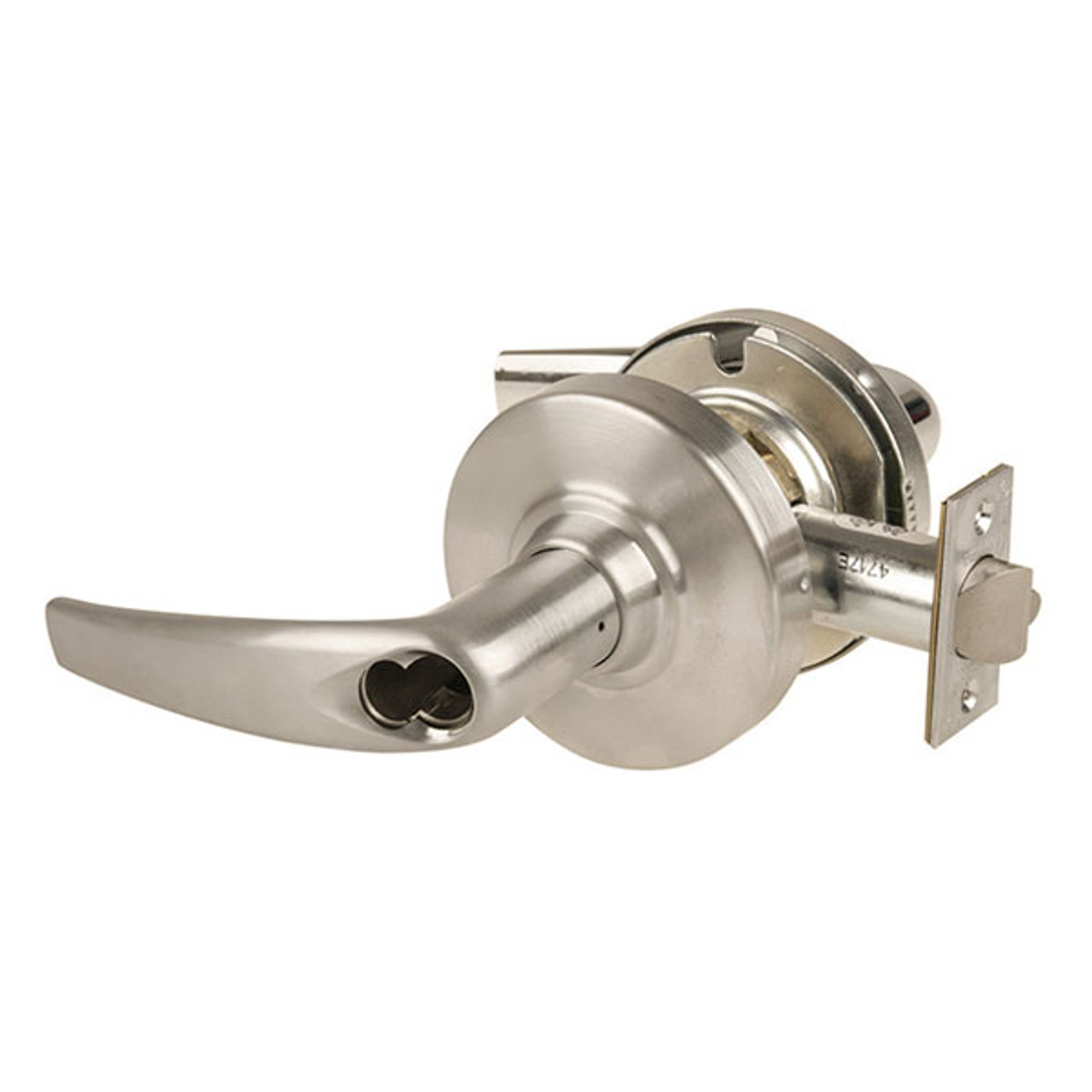 ALX53J-ATH-619 Schlage Athens Cylindrical Lock Prepped for FSIC in Satin Nickel