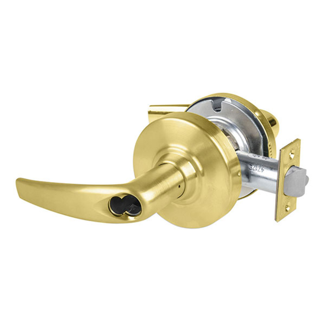 ALX70J-ATH-606 Schlage Athens Cylindrical Lock Prepped for FSIC in Satin Brass
