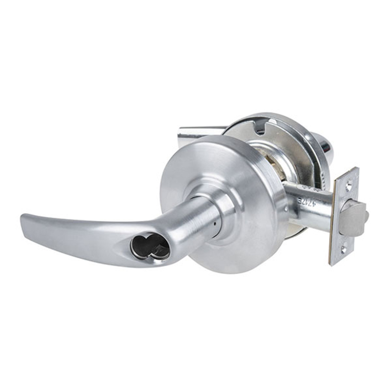 ALX70J-ATH-626 Schlage Athens Cylindrical Lock Prepped for FSIC in Satin Chromium Plated