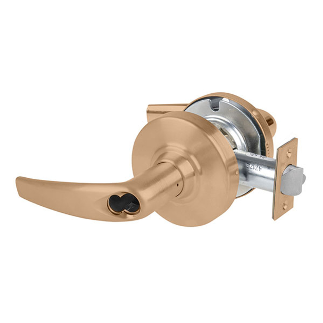 ALX80J-ATH-612 Schlage Athens Cylindrical Lock Prepped for FSIC in Satin Bronze