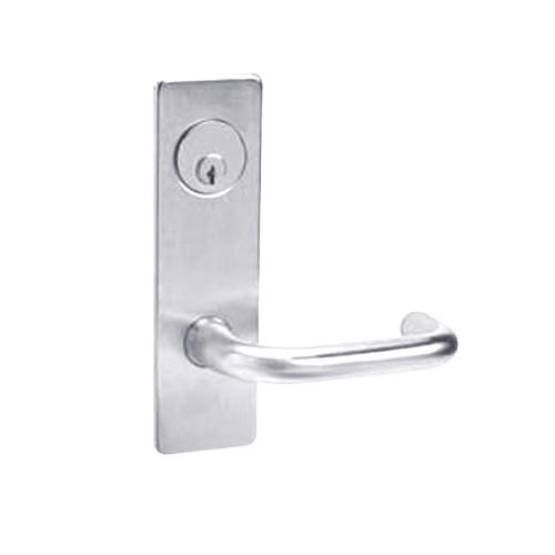ML2065-LWP-625 Corbin Russwin ML2000 Series Mortise Dormitory Locksets with Lustra Lever and Deadbolt in Bright Chrome