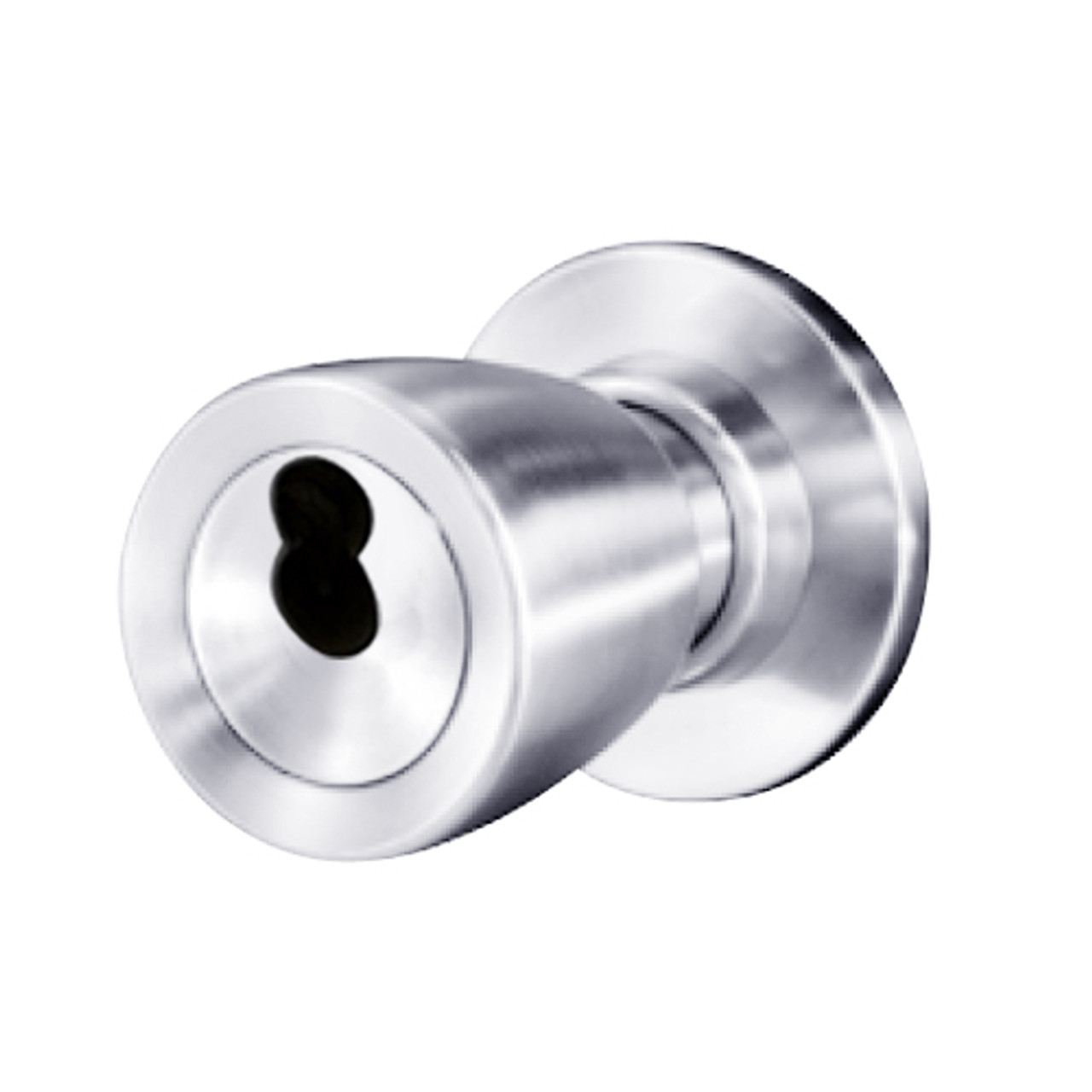 8K37B6CS3626 Best 8K Series Office Heavy Duty Cylindrical Knob Locks with Tulip Style in Satin Chrome