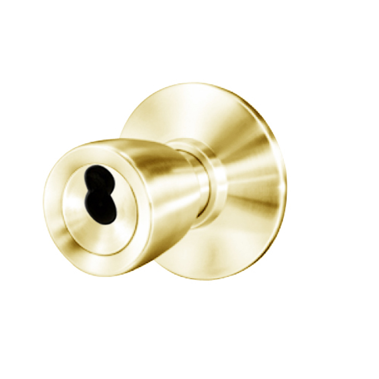 8K37B6DS3605 Best 8K Series Office Heavy Duty Cylindrical Knob Locks with Tulip Style in Bright Brass