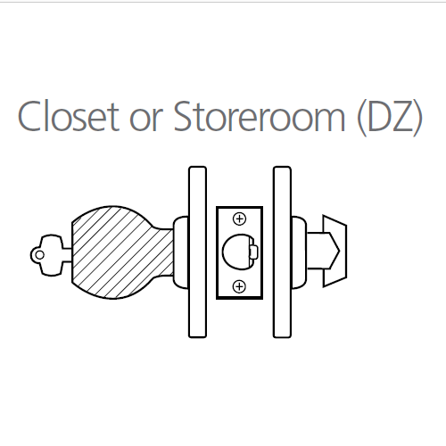 8K47DZ6AS3625 Best 8K Series Closet or Storeroom Heavy Duty Cylindrical Knob Locks with Tulip Style in Bright Chrome