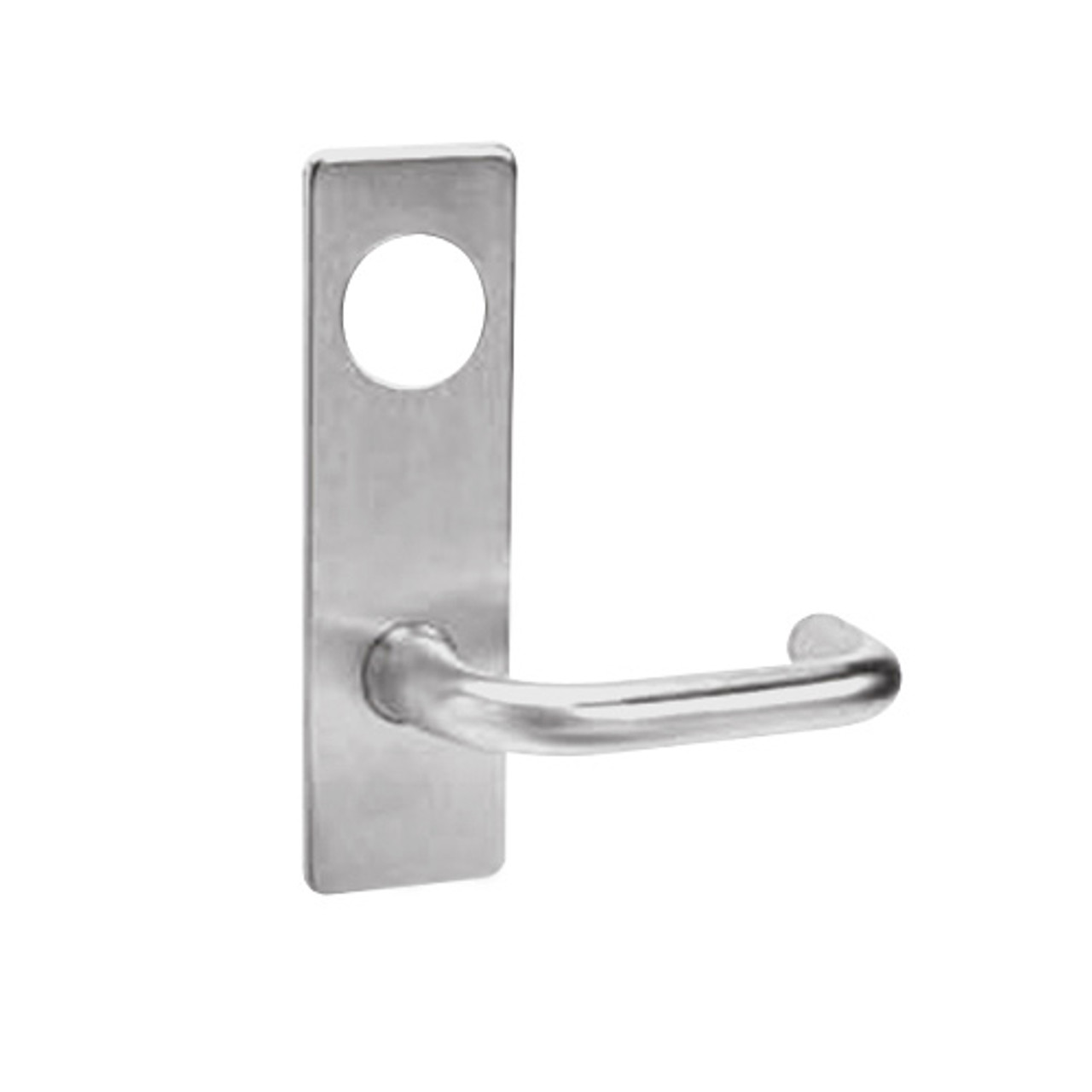 ML2048-LWM-630-CL6 Corbin Russwin ML2000 Series IC 6-Pin Less Core Mortise Entrance Locksets with Lustra Lever in Satin Stainless
