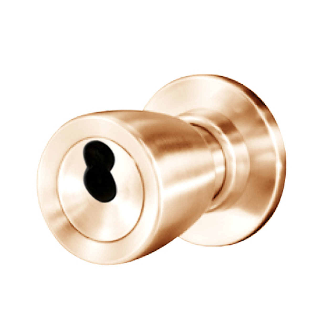 8K57EA6CS3611 Best 8K Series Entrance or Office Heavy Duty Cylindrical Knob Locks with Tulip Style in Bright Bronze