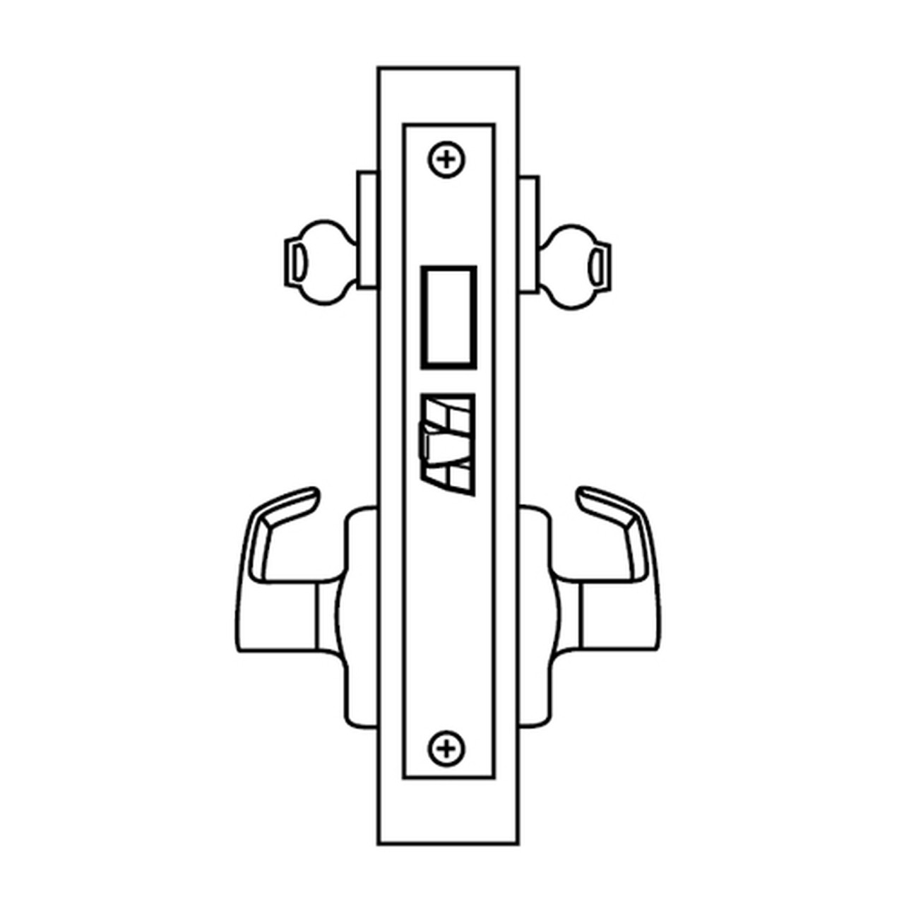 ML2062-LWM-629 Corbin Russwin ML2000 Series Mortise Intruder Locksets with Lustra Lever with Deadbolt in Bright Stainless Steel
