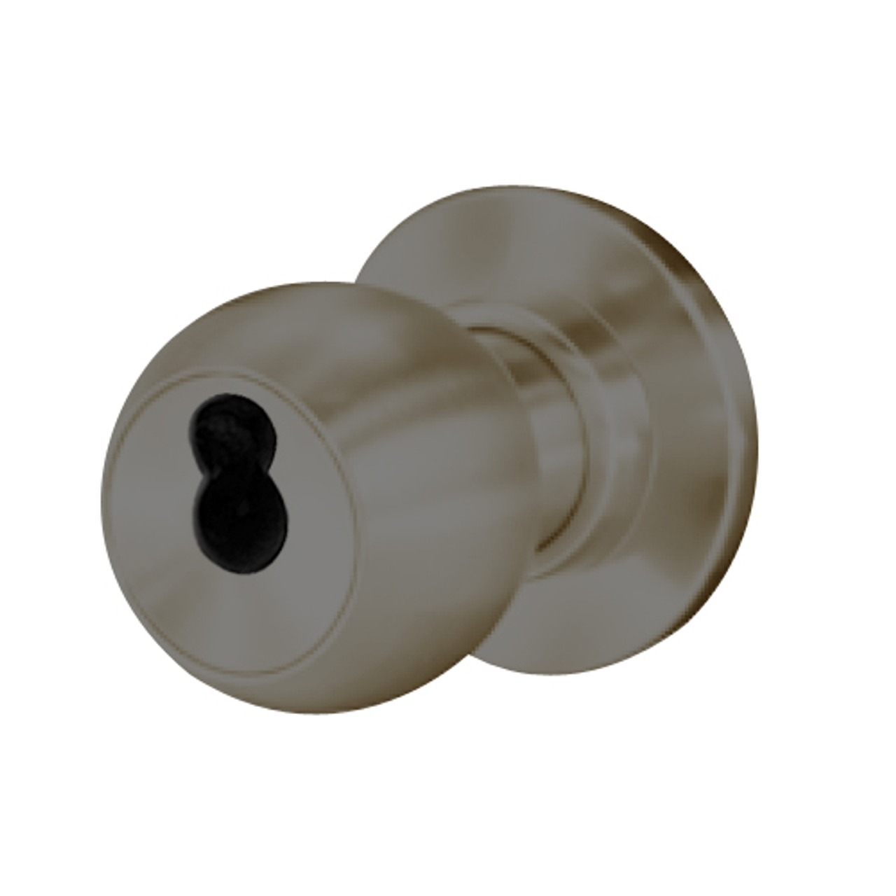 8K47RZ4CS3613 Best 8K Series Closet or Storeroom Heavy Duty Cylindrical Knob Locks with Round Style in Oil Rubbed Bronze