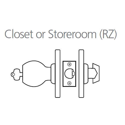 8K57RZ6CSTK611 Best 8K Series Closet or Storeroom Heavy Duty Cylindrical Knob Locks with Tulip Style in Bright Bronze