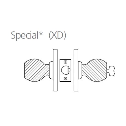 8K47XD4CS3625 Best 8K Series Special Heavy Duty Cylindrical Knob Locks with Round Style in Bright Chrome