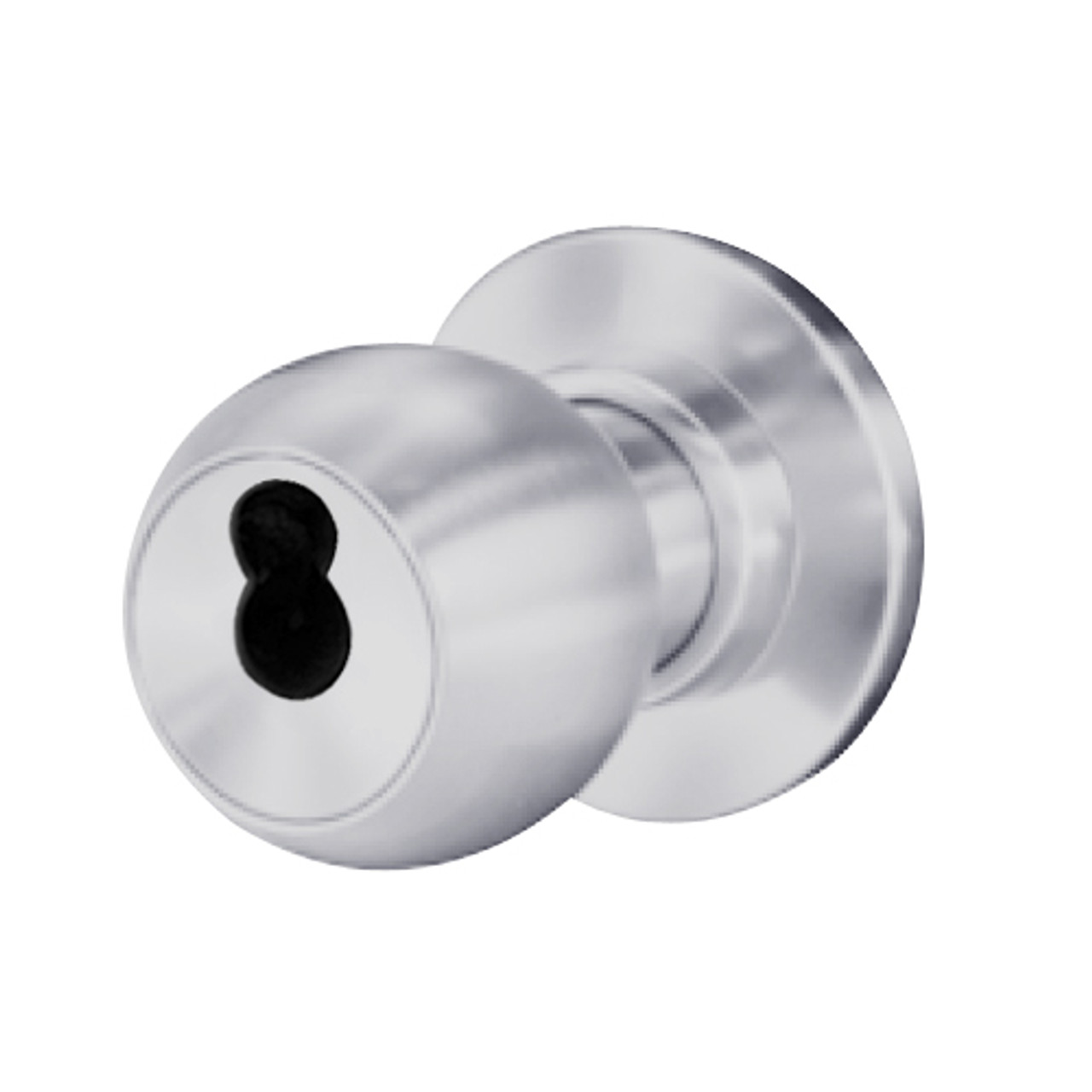 8K47XR4CS3626 Best 8K Series Special Heavy Duty Cylindrical Knob Locks with Round Style in Satin Chrome