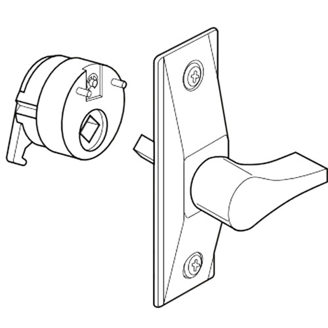 4565-504-121 Adams Rite Deadlatch Handle